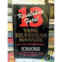 Image of 13 KESALAHAN FATAL YANG DILAKUKAN MANAJER