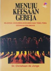 Image of MENUJU KEESAAN GEREJA