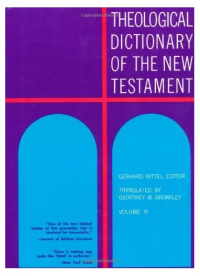 Image of Theological Dictionary of the New Testament Vol. 2