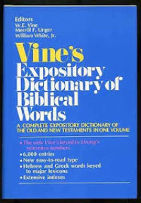 Image of Vine's Expository Dictionary of Biblical Words